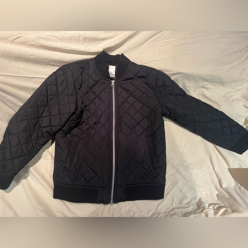 Gymboree boys size medium (7-8),  Black Quilted Jacket with Zipper